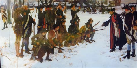 Baron von Steuben Drilling Troops at Valley Forge