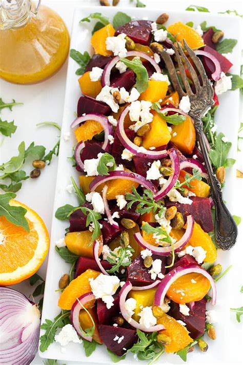 Beet Salad w/ Oranges, Goat Cheese & Spiced Cashews