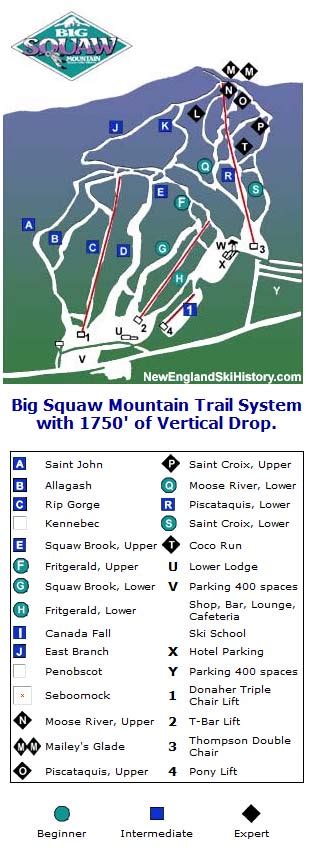 Big Squaw Mountain Trail Map