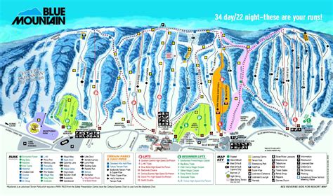 Blue Mountain Ski Resort Trail Map