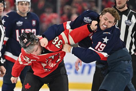 Canada vs USA Hockey Fights