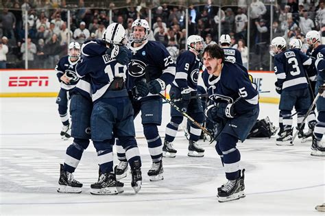 Charlie Cerrato celebrates Penn State’s first Frozen Four berth
