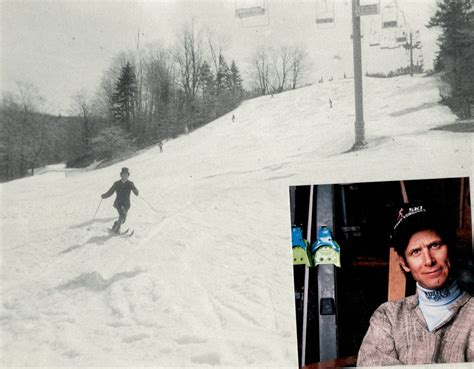 Chip Chase executing a perfect Telemark Turn at Canaan Valley Resort in the early 1980s.