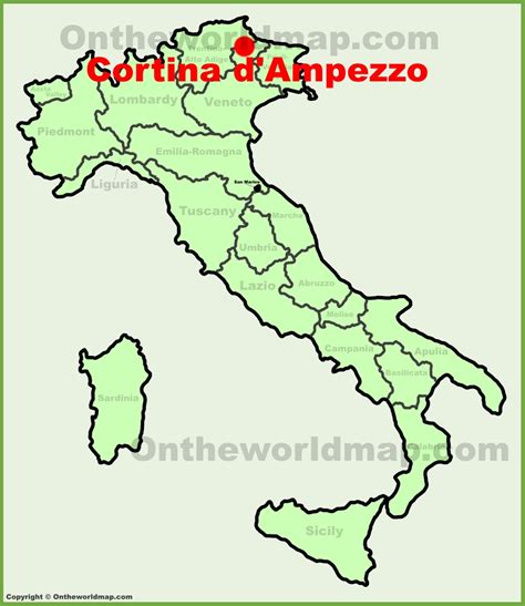 Cortina d'Ampezzo Location