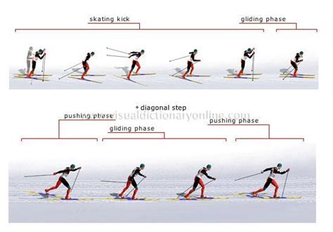 Cross-country skiing styles
