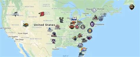 ECHL Teams Map
