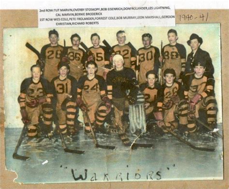Early Warroad Hockey Team