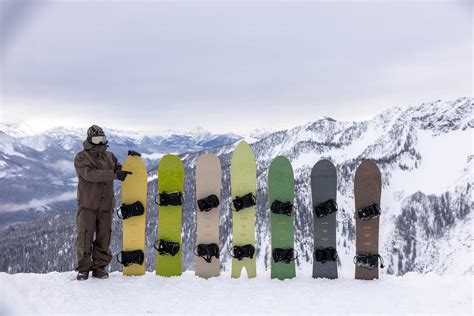 Family quiver of snowboards