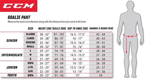 Goalie Sizing Chart