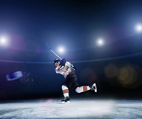 Hockey Player Shooting