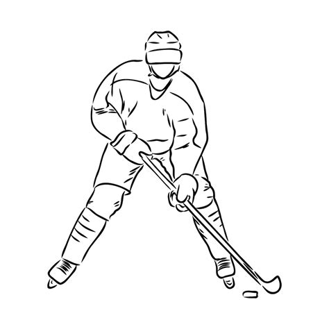 Ice Hockey Player Drawing
