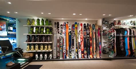 Inside a ski rental shop