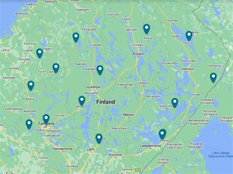 Map of Finnish Lakeland
