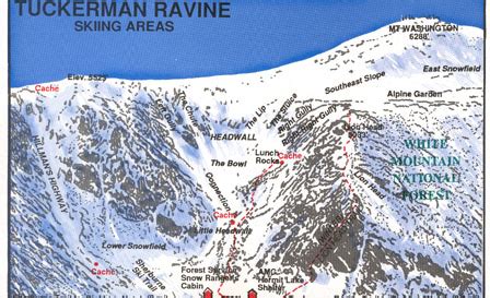 Map of Tuckerman Ravine