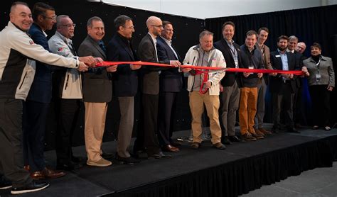 Members of the Snow Sports Museum of West Virginia at the ribbon cutting ceremony held in 2018.