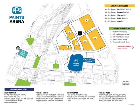 Midco Arena Parking Map