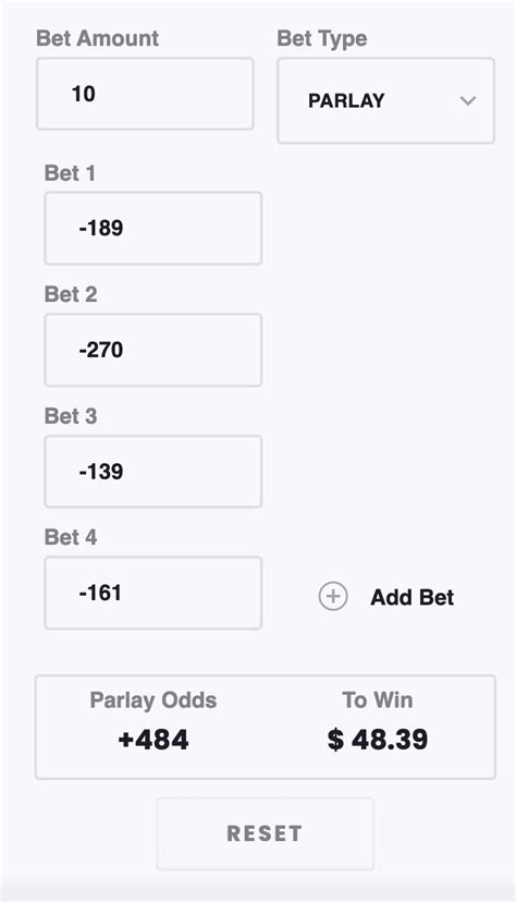 Parlay Betting Example