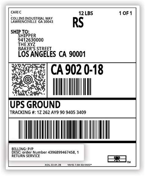 Return Shipping Label