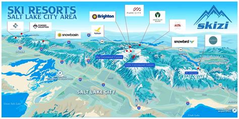 Salt Lake City Ski Resorts Map