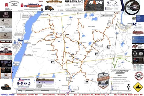 Saratoga Snowmobile Association Snowmobile Trail Map