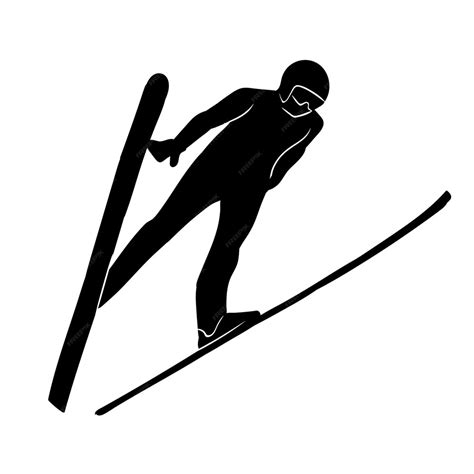 Ski Jumping Silhouette