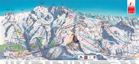 Ski map of Zermatt