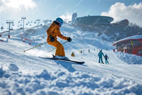 Skier enjoying the slopes