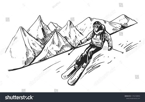 Skier in the Mountains