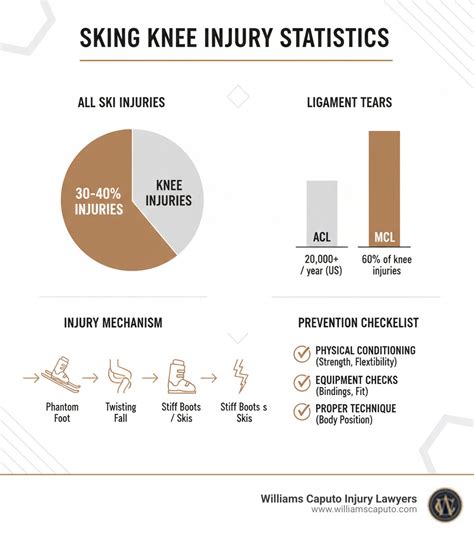 Skiing Knee Injury Prevention Infographic