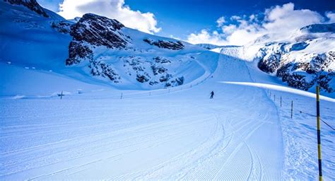 Skiing in Saas Fee, Switzerland