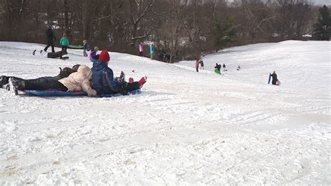 Sledding in a Park