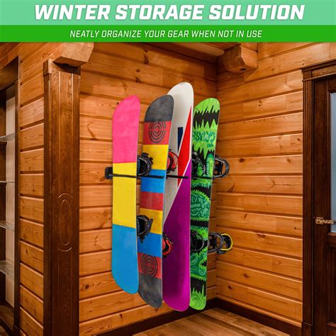Snowboard storage rack