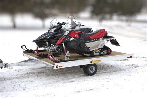 Snowmobile on trailer