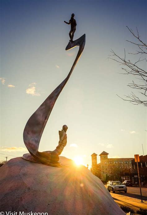 The Turning Point Statue in Muskegon, MI