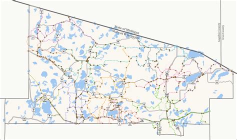 Vilas County Snowmobile Trails Map